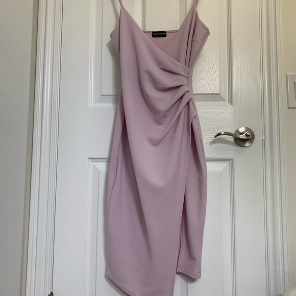 PrettyLittleThing Dresses & Skirts - Mauve pretty little thing midi wrap dress size 8